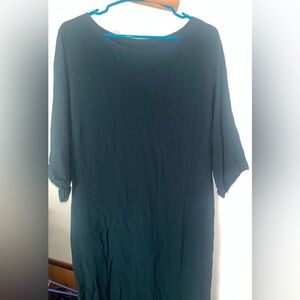 Holding Horses blue/green maxi dress with 3/4 length sleeves, size Large